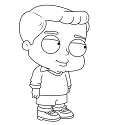 Doug Whitty Family Guy Free Coloring Page for Kids