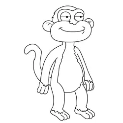 Finger Monkey Family Guy Free Coloring Page for Kids