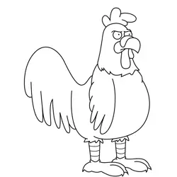 Giant Chicken Family Guy Free Coloring Page for Kids
