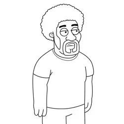 Jerome Cool J Family Guy Free Coloring Page for Kids