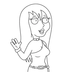 Jillian Russel Wilcox Family Guy Free Coloring Page for Kids