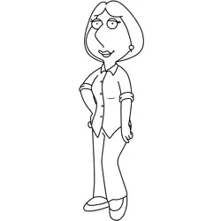 Lois Griffin Family Guy Free Coloring Page for Kids