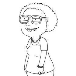 Muriel Goldman Family Guy Free Coloring Page for Kids