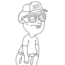Neil Goldman Family Guy Free Coloring Page for Kids