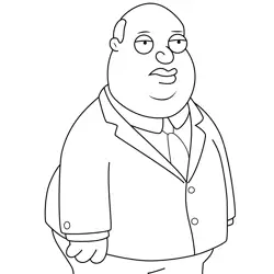 Ollie Williams Family Guy Free Coloring Page for Kids