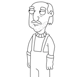 Pasquel Family Guy Free Coloring Page for Kids