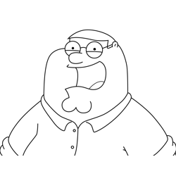 Peter Griffin_s Happy Smile Family Guy Free Coloring Page for Kids