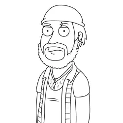 Stan Thompson Family Guy Free Coloring Page for Kids