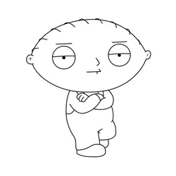 Stewie Griffin Waiting Family Guy Free Coloring Page for Kids