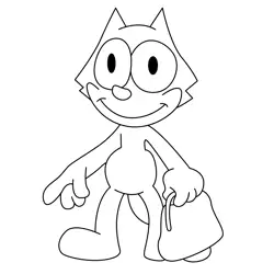Alex the Cat Free Coloring Page for Kids