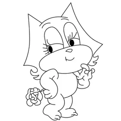 Baby Kitty Free Coloring Page for Kids