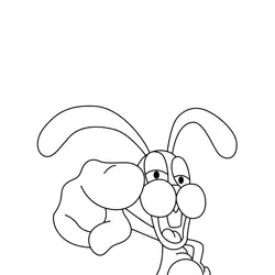 Fuzzy Bunny Free Coloring Page for Kids