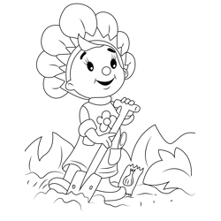 Fifi At Work Free Coloring Page for Kids