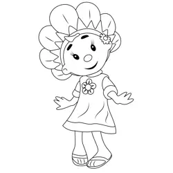 Fifi Dancing Free Coloring Page for Kids