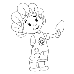 Fifi With Trowel Free Coloring Page for Kids