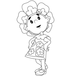 Primrose Standing In Style Free Coloring Page for Kids