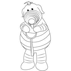 Baby Pom Playing Game Free Coloring Page for Kids