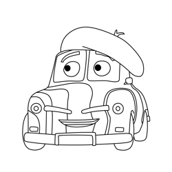 Car-cel Duchamp Firebuds Free Coloring Page for Kids