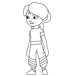 Violet Yamada Vega-Vaughn Firebuds Free Coloring Page for Kids