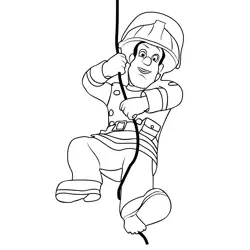 Fireman Sam 1 Free Coloring Page for Kids