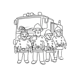Fireman Sam 2 Free Coloring Page for Kids