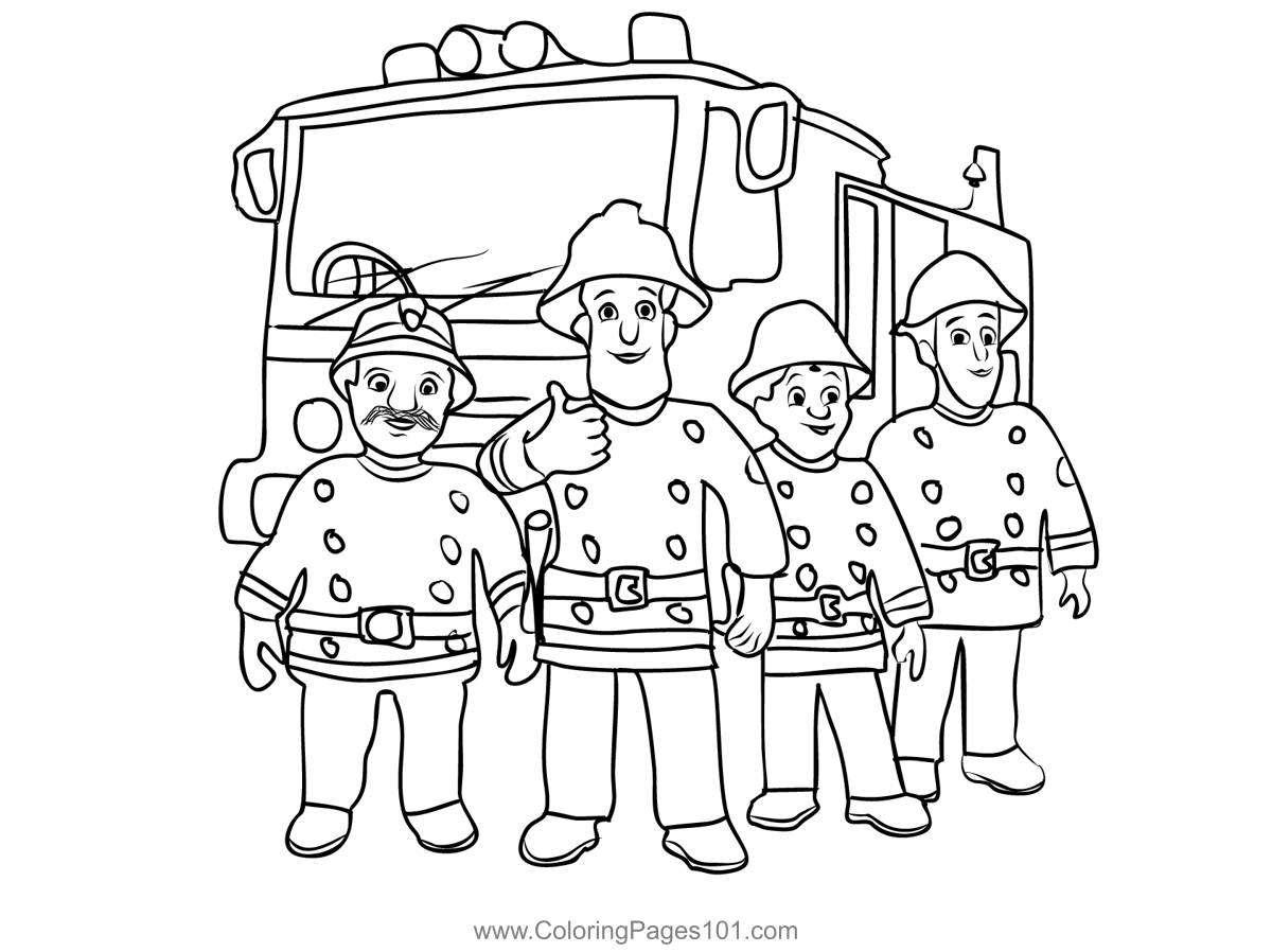 Fireman Sam Coloring Pages Printable