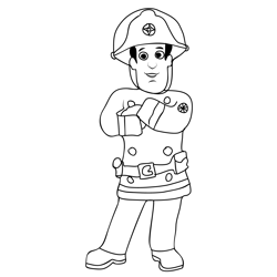 Fireman Sam 3 Free Coloring Page for Kids
