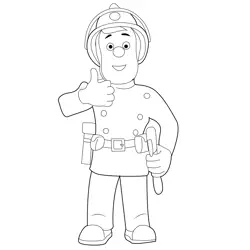 Sam Best Of Luck Free Coloring Page for Kids