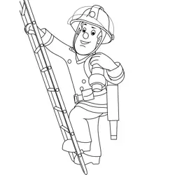 Sam On Ladder Free Coloring Page for Kids