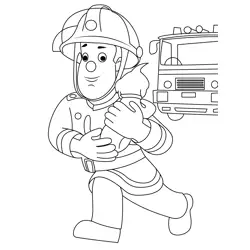 Sam Running Free Coloring Page for Kids