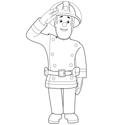 Sam Salute Free Coloring Page for Kids