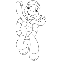 Franklin Dancing Free Coloring Page for Kids