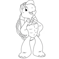 Franklin Standing In Style Free Coloring Page for Kids
