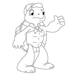 Franklin Turtle Free Coloring Page for Kids