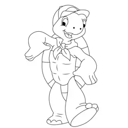 Franklin Walking Free Coloring Page for Kids