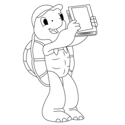 Franklin's Book Free Coloring Page for Kids