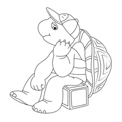 Thinking Franklin Free Coloring Page for Kids