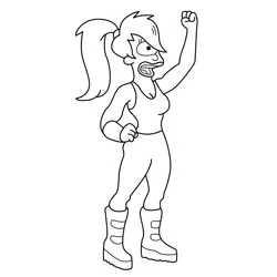 Turanga Leela 4 Free Coloring Page for Kids