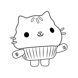 Cakey Gabby's Dollhouse Free Coloring Page for Kids