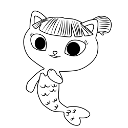 Hsiu Hsiu Gabby's Dollhouse Free Coloring Page for Kids