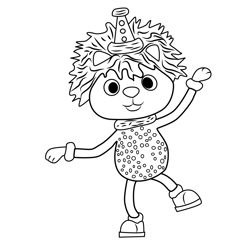 Marty the Party Cat Gabby's Dollhouse Free Coloring Page for Kids