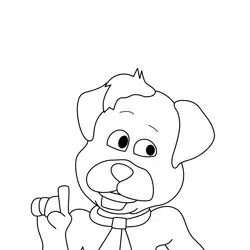 Chef Woofgang Pug Free Coloring Page for Kids