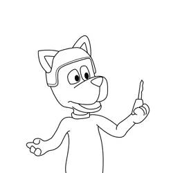 Doug The Race Cadet Free Coloring Page for Kids