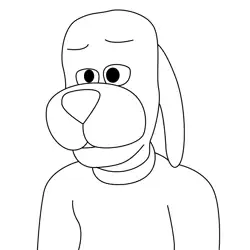 Sad Dog Free Coloring Page for Kids