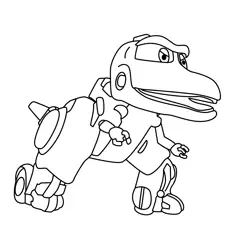 Rex Go Go Dino Free Coloring Page for Kids