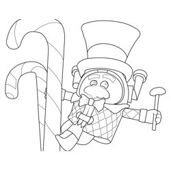Glitch Candyman Go Jetters Free Coloring Page for Kids