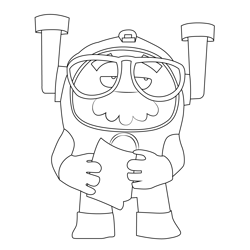 Glitch NewsAnchor Go Jetters Free Coloring Page for Kids