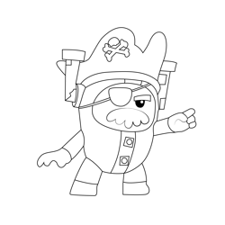 Glitch Pirate Go Jetters Free Coloring Page for Kids