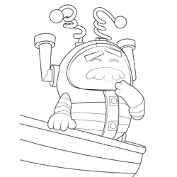 Glitch's Bee costume Go Jetters Free Coloring Page for Kids