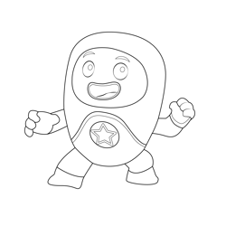 Kyan Fantastic Gymnast Go Jetters Free Coloring Page for Kids